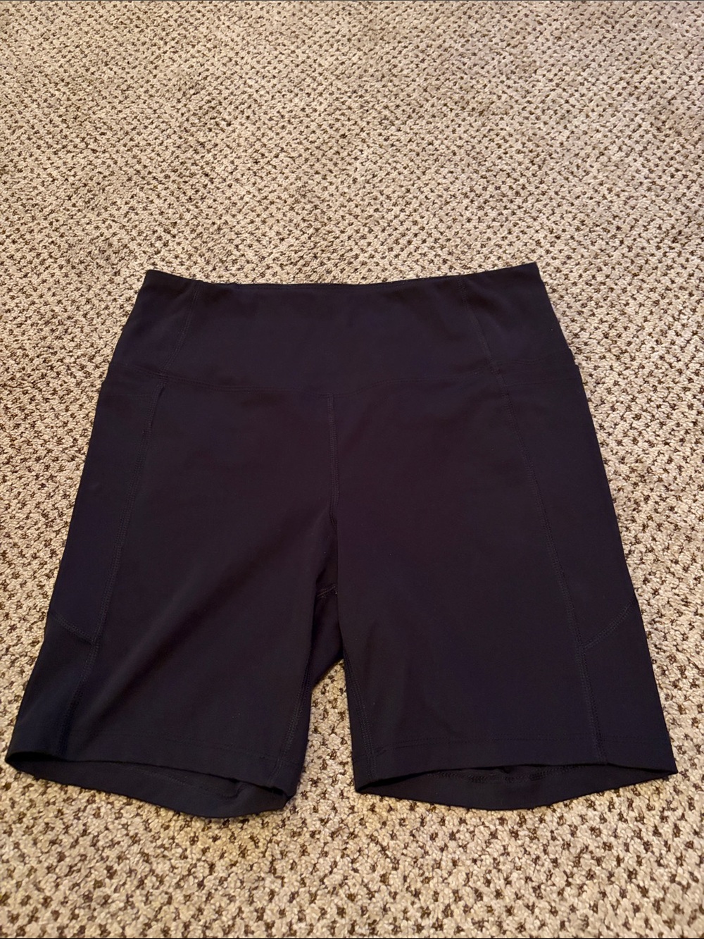 Athletic Works Black High-Waist Bike Shorts